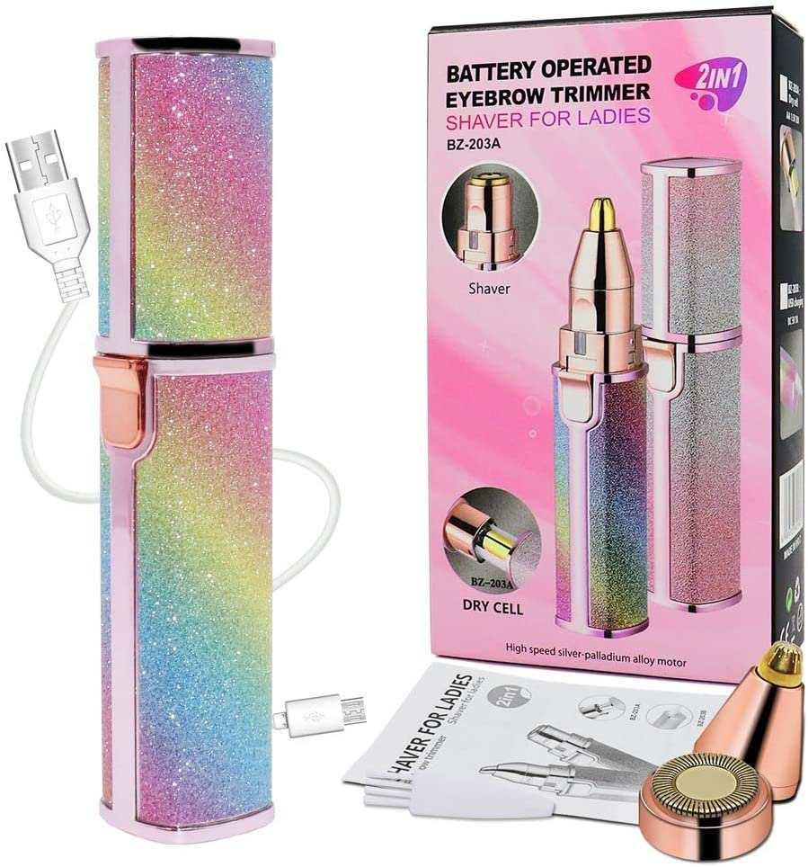 Multicolor Women's Eyebrows Hair Trimmer - 1 Pcs Portable, Water Resistant & Easy-To-Clean Design