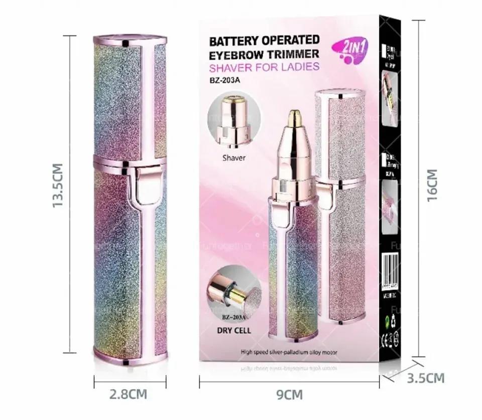 Multicolor Women's Eyebrows Hair Trimmer - 1 Pcs Portable, Water Resistant & Easy-To-Clean Design
